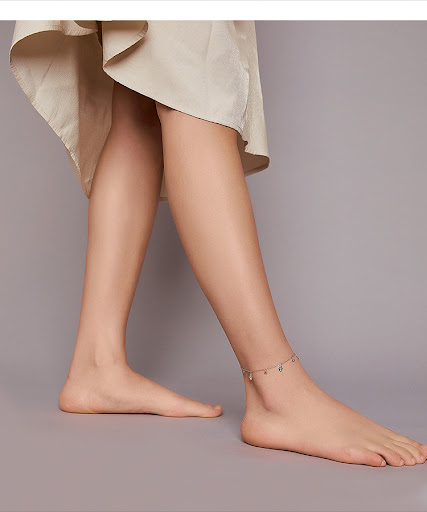 Title 5, Silver Blue Eye Palm Niche Anklet Jewelry – Pro...