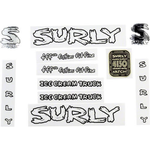 Surly Ice Cream Truck Decal Set with Headbadge Transparent