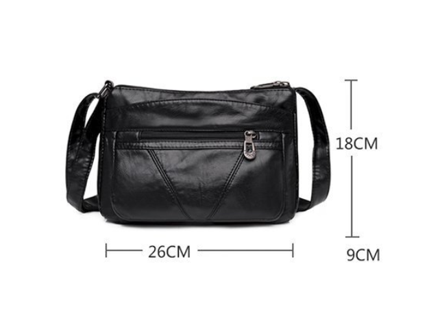 Title 1, New Trendy One Shoulder Womens Soft Leather Me...
