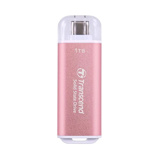 Ổ Cứng di Động SSD Transcend 1TB ESD300P, USB 3.2 Gen 2x1, Type-C, Pink (TS1TESD300P)
