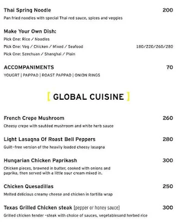 Blue Marlin menu 