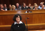 High school teacher Marinda Steyn in the dock at the High Court in Johannesburg, where she was sentenced to a lengthy jail term for her involvement in a killing spree on Gauteng's West Rand. 