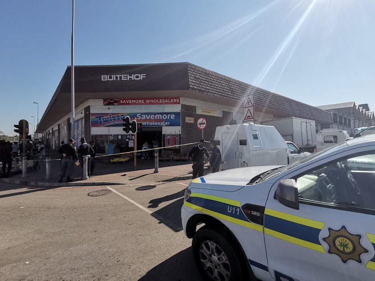 Police respond to a cash-in-transit robbery in Durban Road, Kariega, on Monday