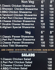 Afghani Shawarma menu 1