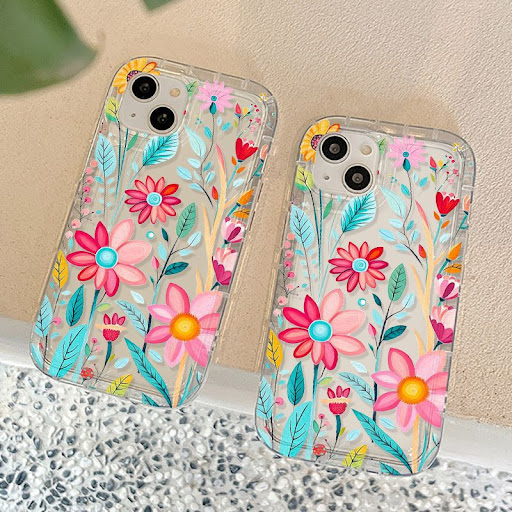 Title 7, Transparent Colorful Flowers And Plants Phone C...