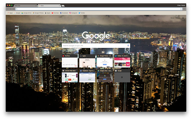 Photo Theme - Hong Kong chrome extension