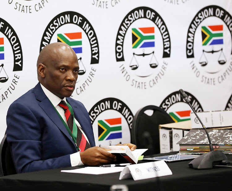 Hlaudi Motsoeneng at the state capture inquiry.