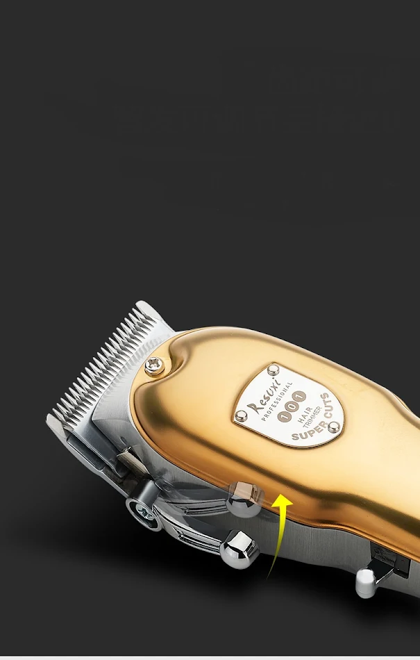 Volledig metalen LCD-display elektrische tondeuse. Precisie, duurzaamheid en controle voor professionele haarresultaten.