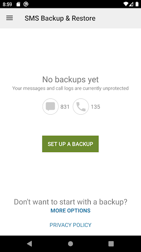 Screenshot SMS Backup & Restore