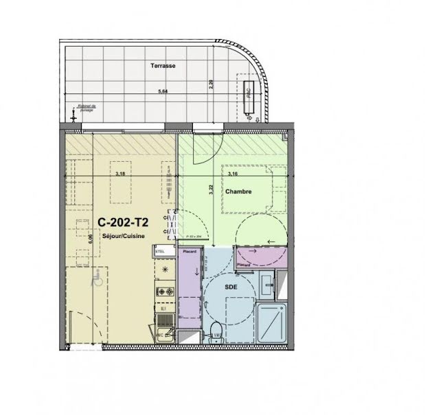 Vente appartement 2 pièces 37 m² à Narbonne (11100), 151 900 €