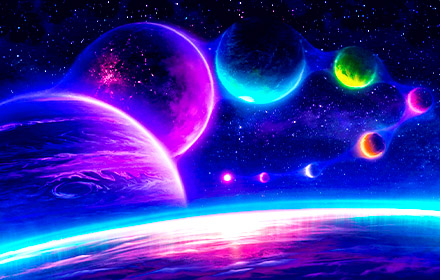 Neon Space Wallpapers New Tab Preview image 0