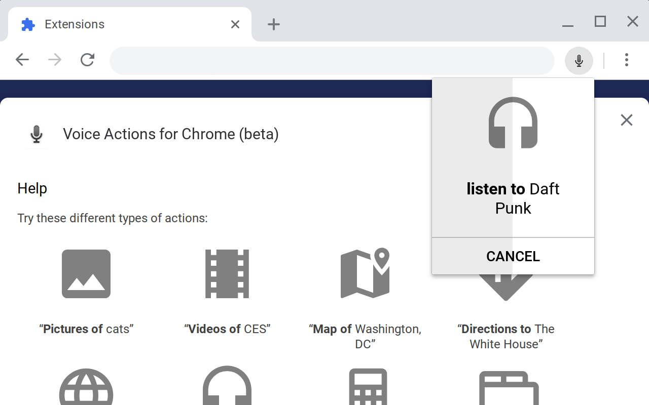 Voice Actions for Chrome (beta) Preview image 6