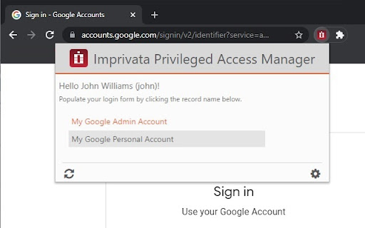 Imprivata PAM Browser Extension