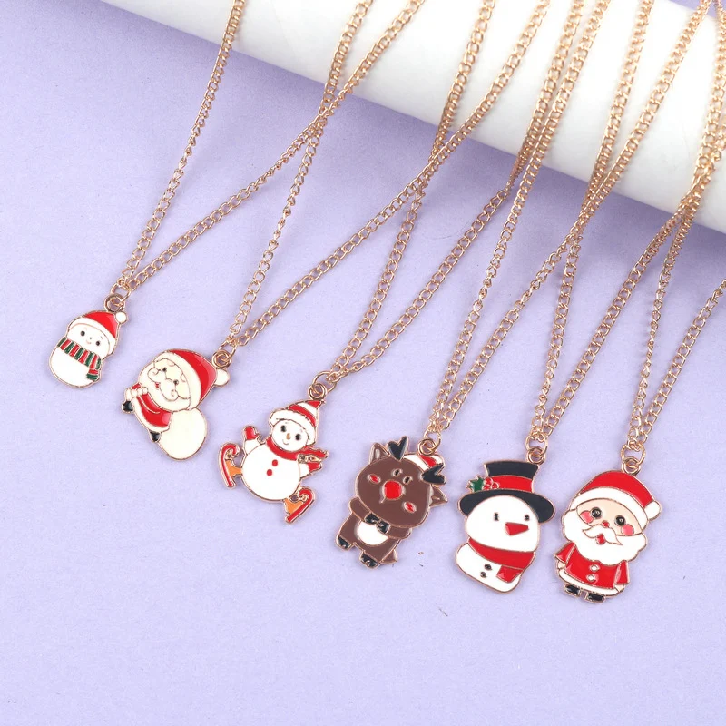 Title 4, Collier de Noël Mignon Dessin Animé Père Noël B...