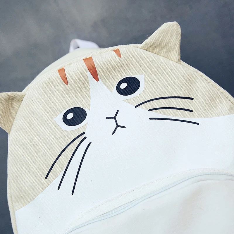 Nieuwe grappige katten canvas rugzak, casual damesrugzak. Comfortabel en stijlvol voor dagelijks gebruik, ideaal voor school of vrije tijd.