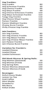 Yo Frankie menu 1