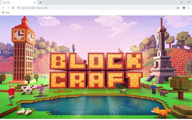 Block Craft 3D Wallpapers and New Tab