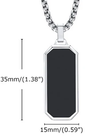 Pendentif Simplicity en acier inoxy - 1