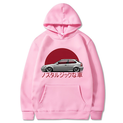 Title 12, Mens Autumn Nostalgic Car Hoodie Jdm Comic Pri...