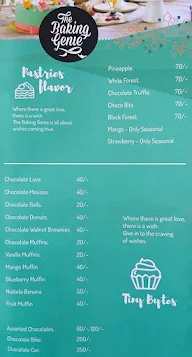 The Baking Genie menu 4