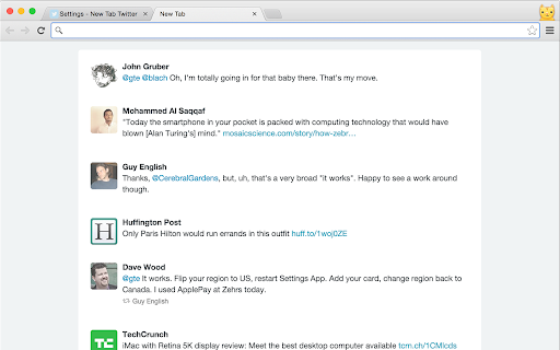 New Tab Twitter