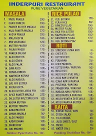 Inderpuri Restaurant menu 2