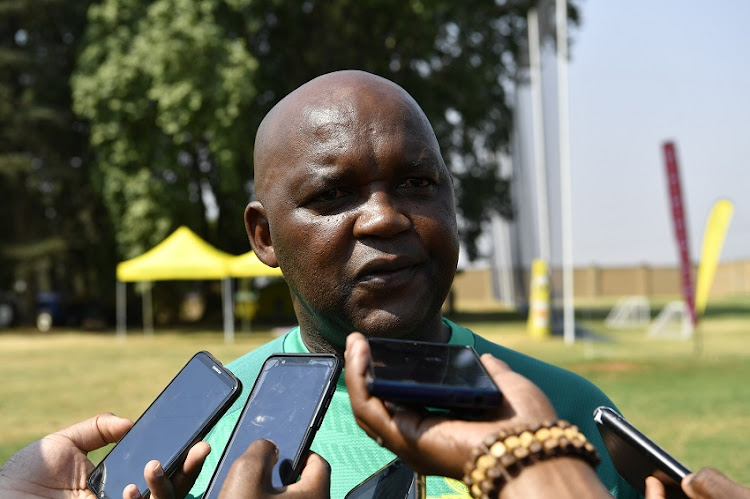 Mamelodi Sundowns coach Pitso Mosimane during the Mamelodi Sundowns media open day at Chloorkop on September 20, 2019 in Pretoria, South Africa.