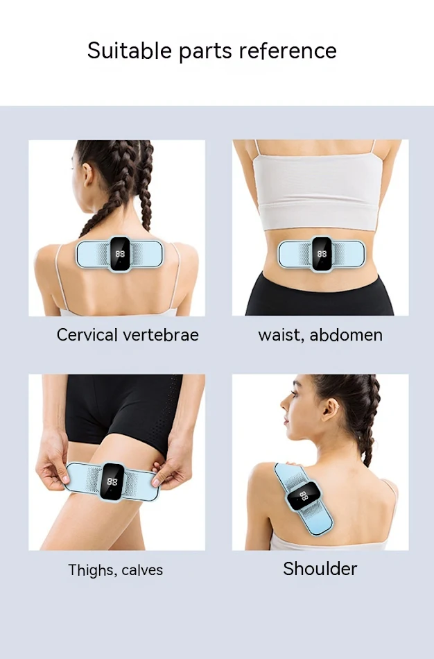 Massageador Mini Portátil Multifuncional para Pescoço e Ombros, Aquecimento e Microcorrente, Alívio da Tensão e Relaxamento