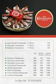 The Cheesecake Company menu 1