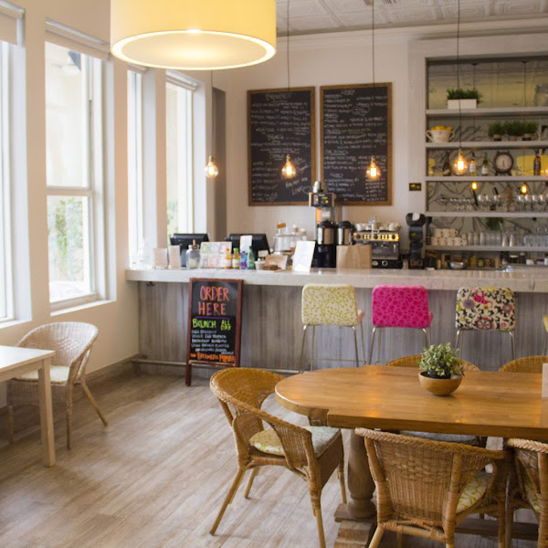 Ordering Counter and bar at Lilikoi Organic Living.  Organic beer and Kombucha on tap.