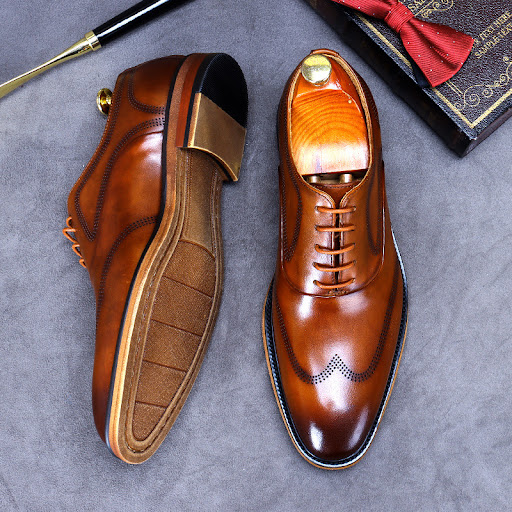 Title 5, Cowhide Lined Leather British Business Dress Re...