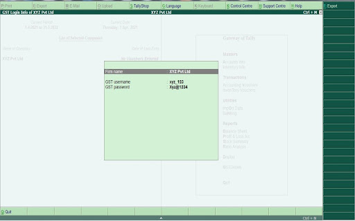 DueTax GST Login Info Manager