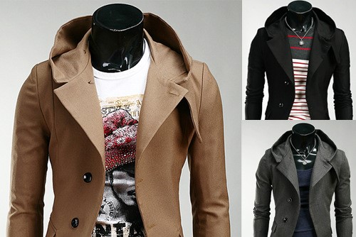 Title 5, Mens Korean Slim Hooded Suit New Foreign Trade...