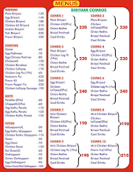 Biriyani Wala menu 2