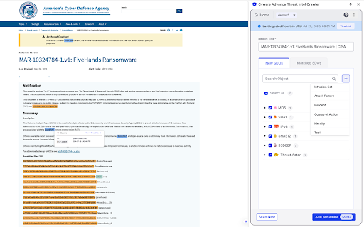 Cyware  Advanced Threat Intel Crawler screenshot 3