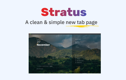 Stratus - New Tab page Preview image 0