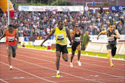 TOP SPEED:  Usain Bolt from Jamaica, at the front, is the fastest runner in the world.