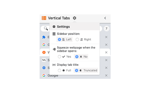 Vertical Tabs