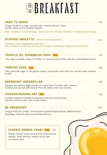 Butter Brews Bistro menu 