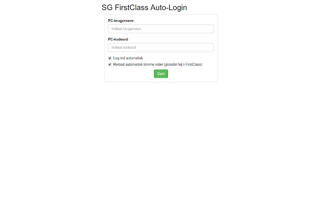 SG FirstClass Auto-Login