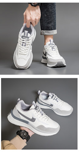 Title 8, Autumn Leather Couple Sneakers Casual All-match...