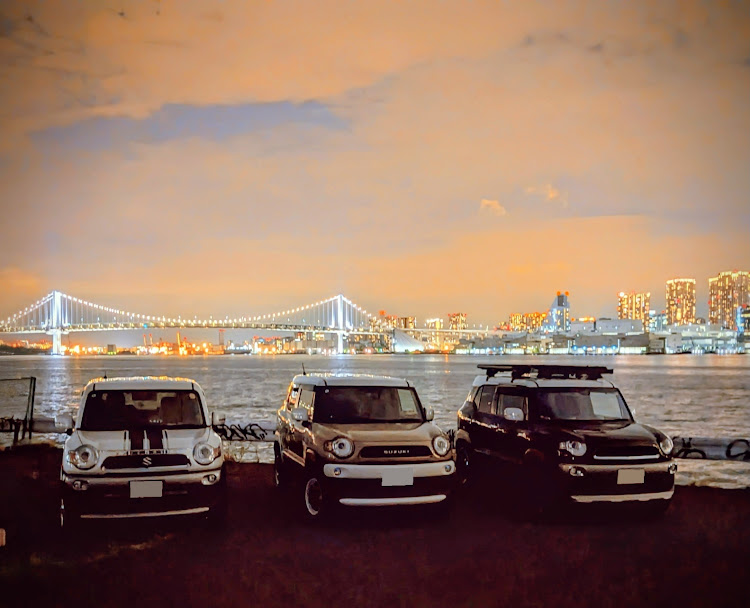 クロスビーの都内ドライブ・夜景と愛車・クロスビー好きと繋がりたい・プチオフ会・夜ドライブに関するカスタム事例の投稿画像4枚目