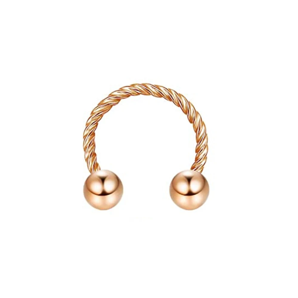 Title 2, Anillo Nasal de Acero Inoxidable Twist Herradur...