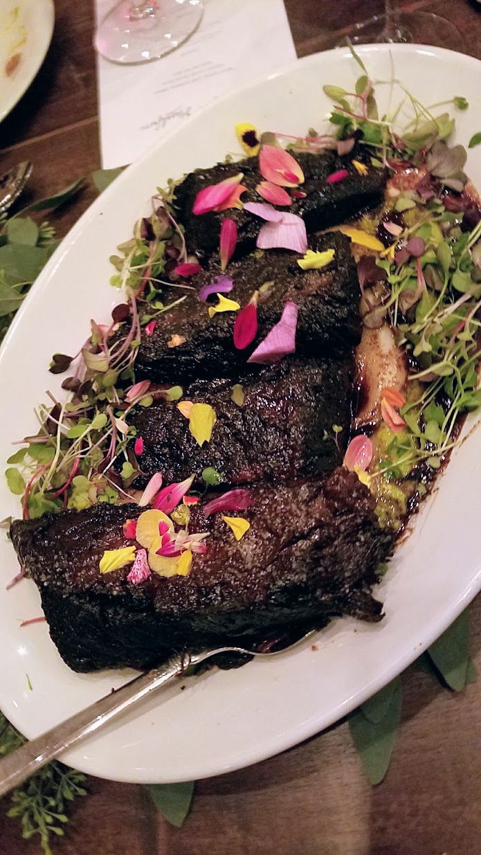 Harvest Dinner with Tepuy at Hazelfern Cellars, Family Style platter of Venezuelan Style Short Ribs - so much intense flavor!