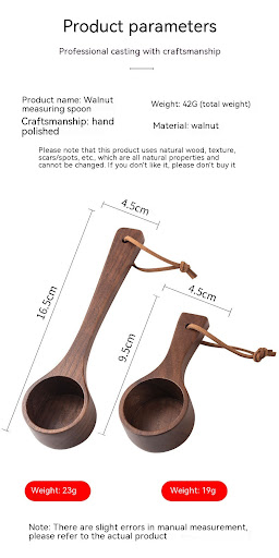 Title 1, Black Walnut Wooden Coffee Spoon with Long and ...