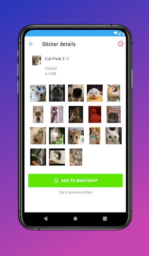 Screenshot WAStickerApps Stickers Cats