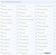 Saffron Multicuisine Restaurant menu 1