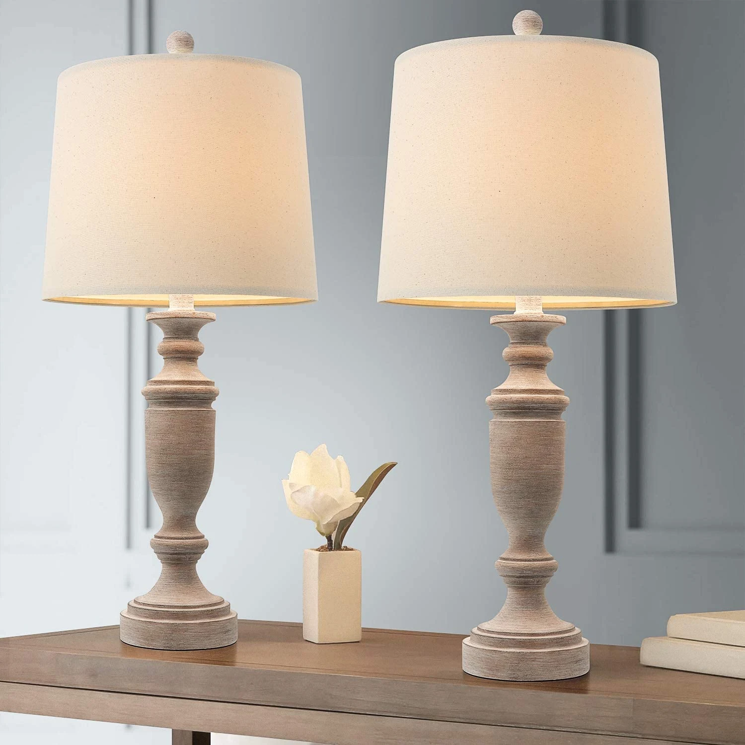 Title 8, Bedroom Decoration Retro Wooden Table Lamp Enha...