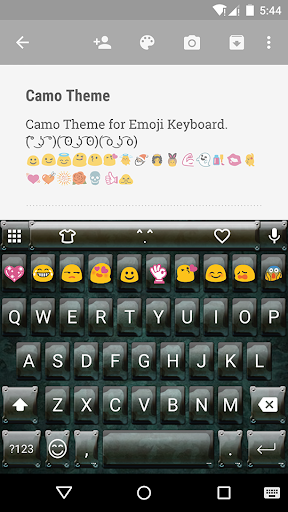 Camo Love Emoji Keyboard Theme