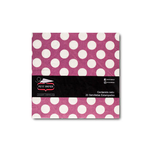 Servilletas Petit Papier Estampadas Pepas Blancas 20 Unidades  Petit Papier 
